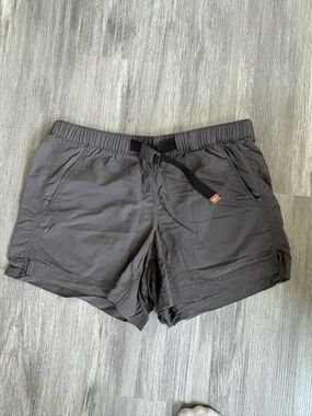L.L. Bean Women's Athletic Shorts in Dark Gray with Black Drawstring